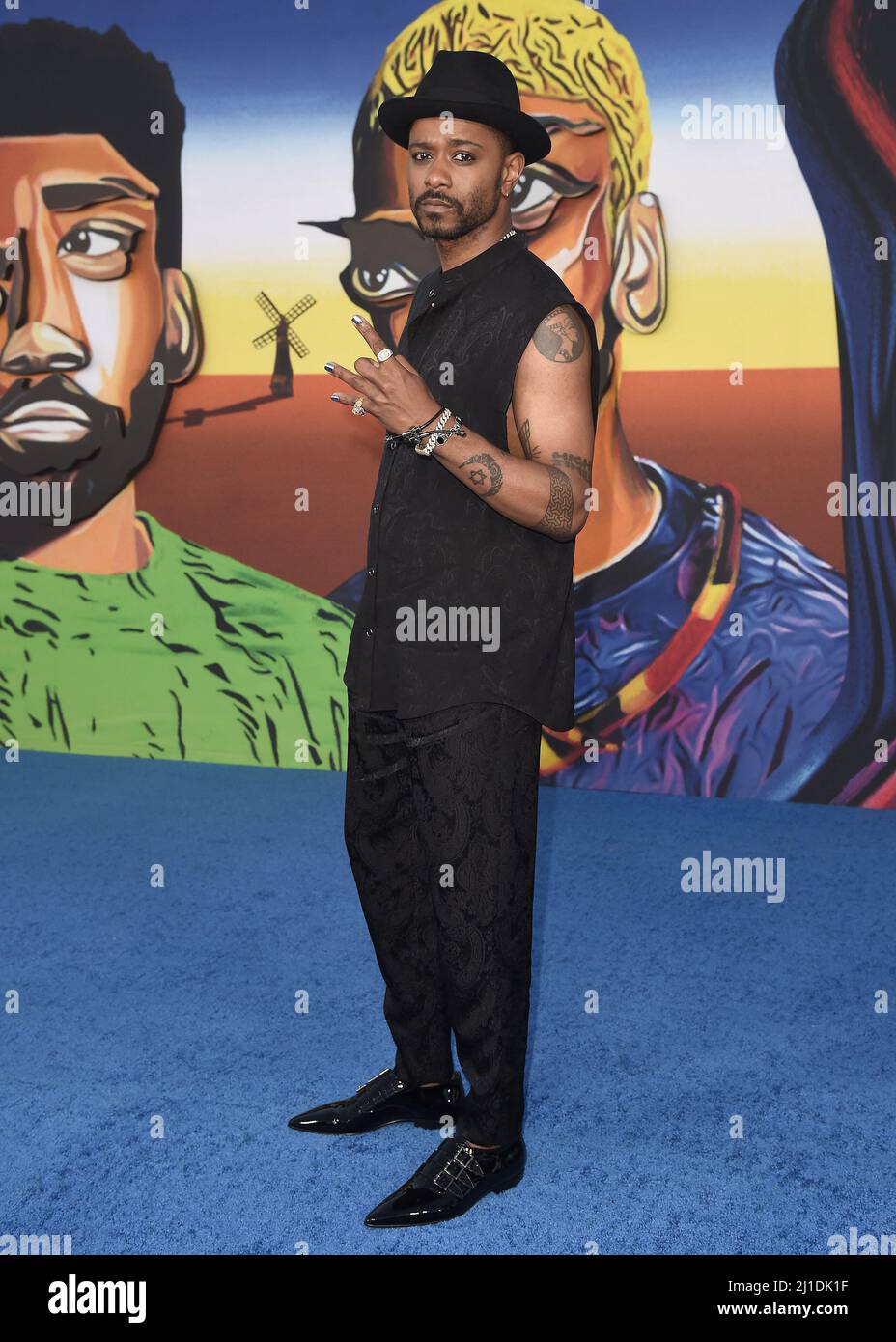 Los Angeles, USA. 24th Mar, 2022. LaKeith Stanfield walking on the red carpet at the red carpet