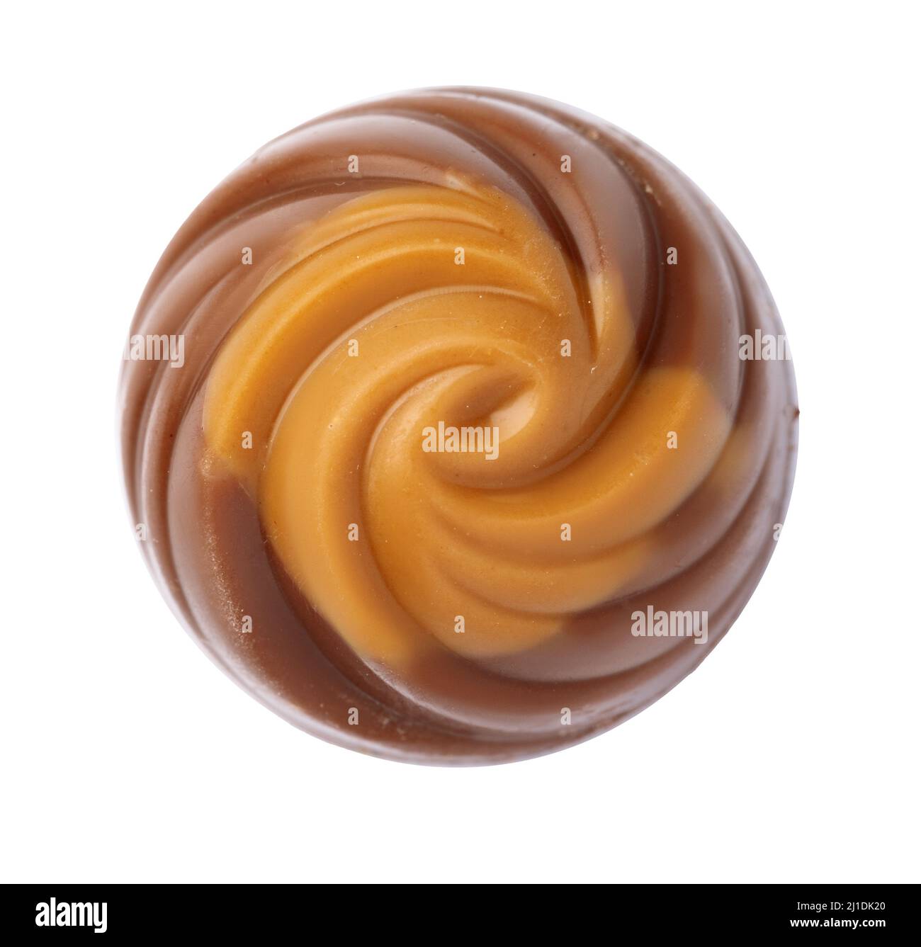 Top view of chocolate candy on white background Stock Photo - Alamy