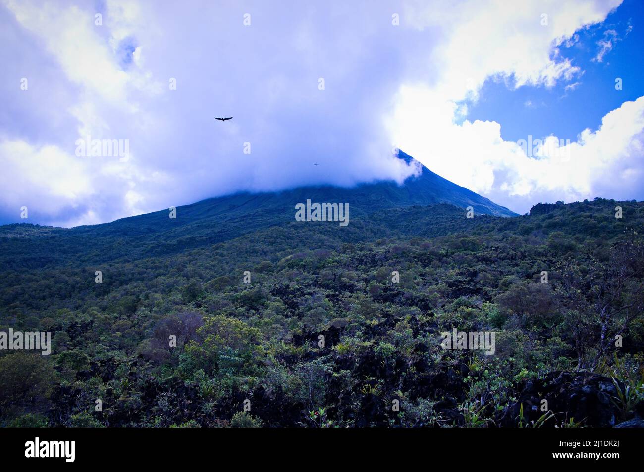 Scenic view of Arenal volcano in Costa Rica Stock Photo