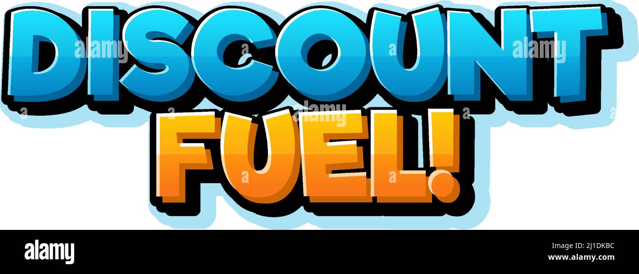 Discount fuel font logo design illustration Stock Vector Image & Art