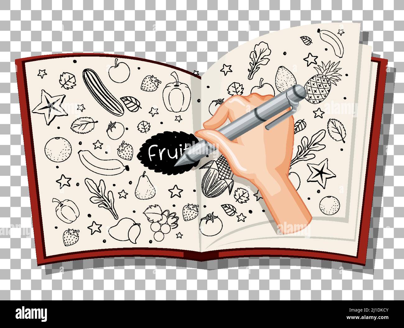 Hand drawn doodle of fruits illustration Stock Vector Image & Art - Alamy