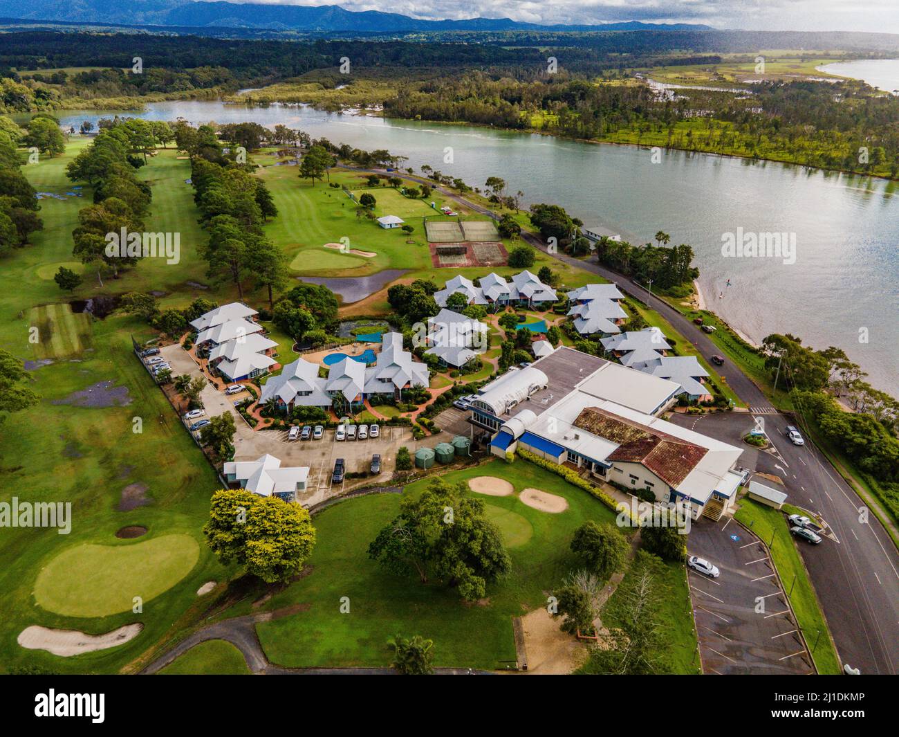 An Aerial View at Urunga, NSW, Australia Stock Photo Alamy