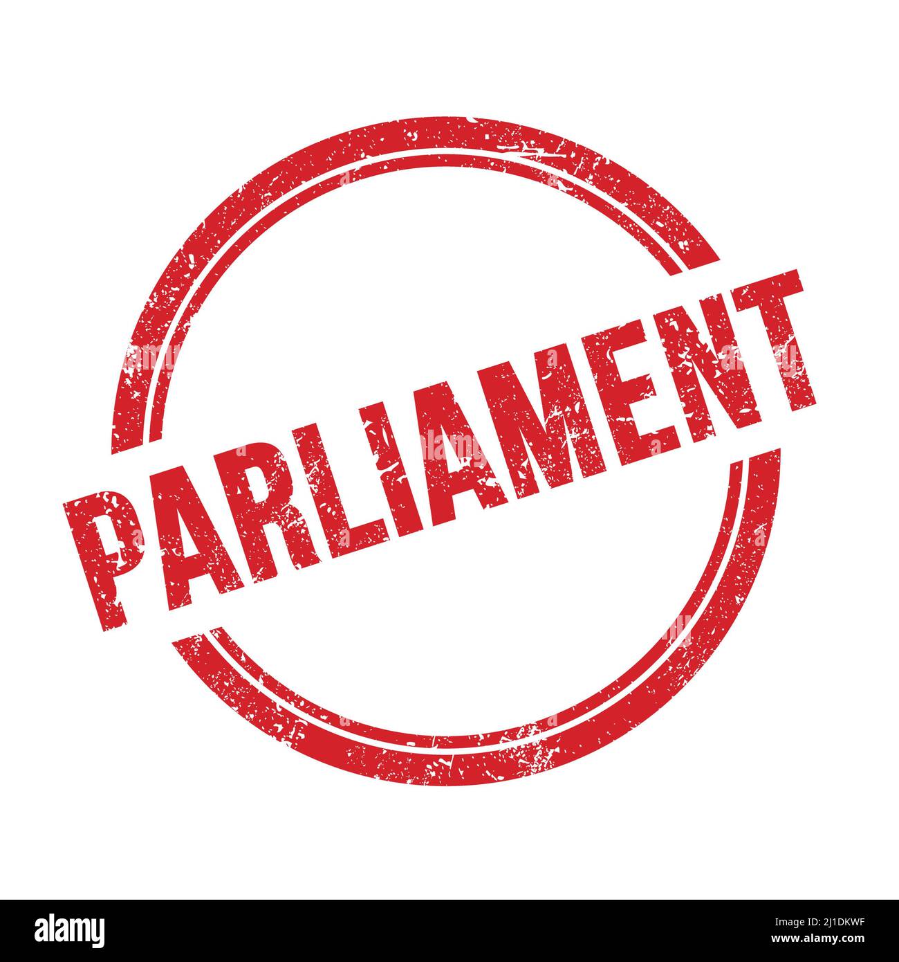 PARLIAMENT text written on red grungy vintage round stamp Stock Photo ...