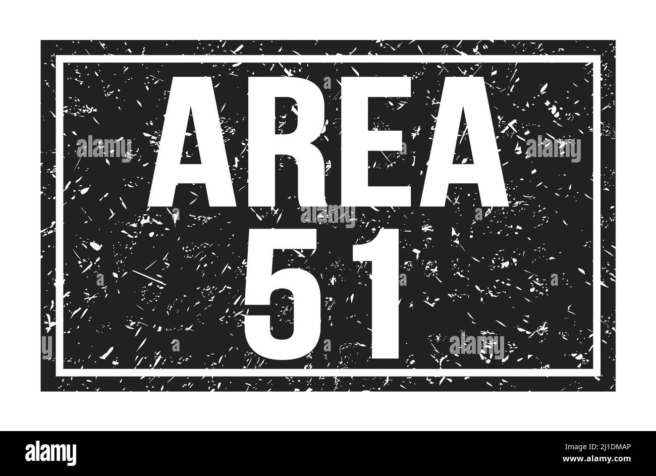 AREA 51, words written on black rectangle stamp sign Stock Photo - Alamy