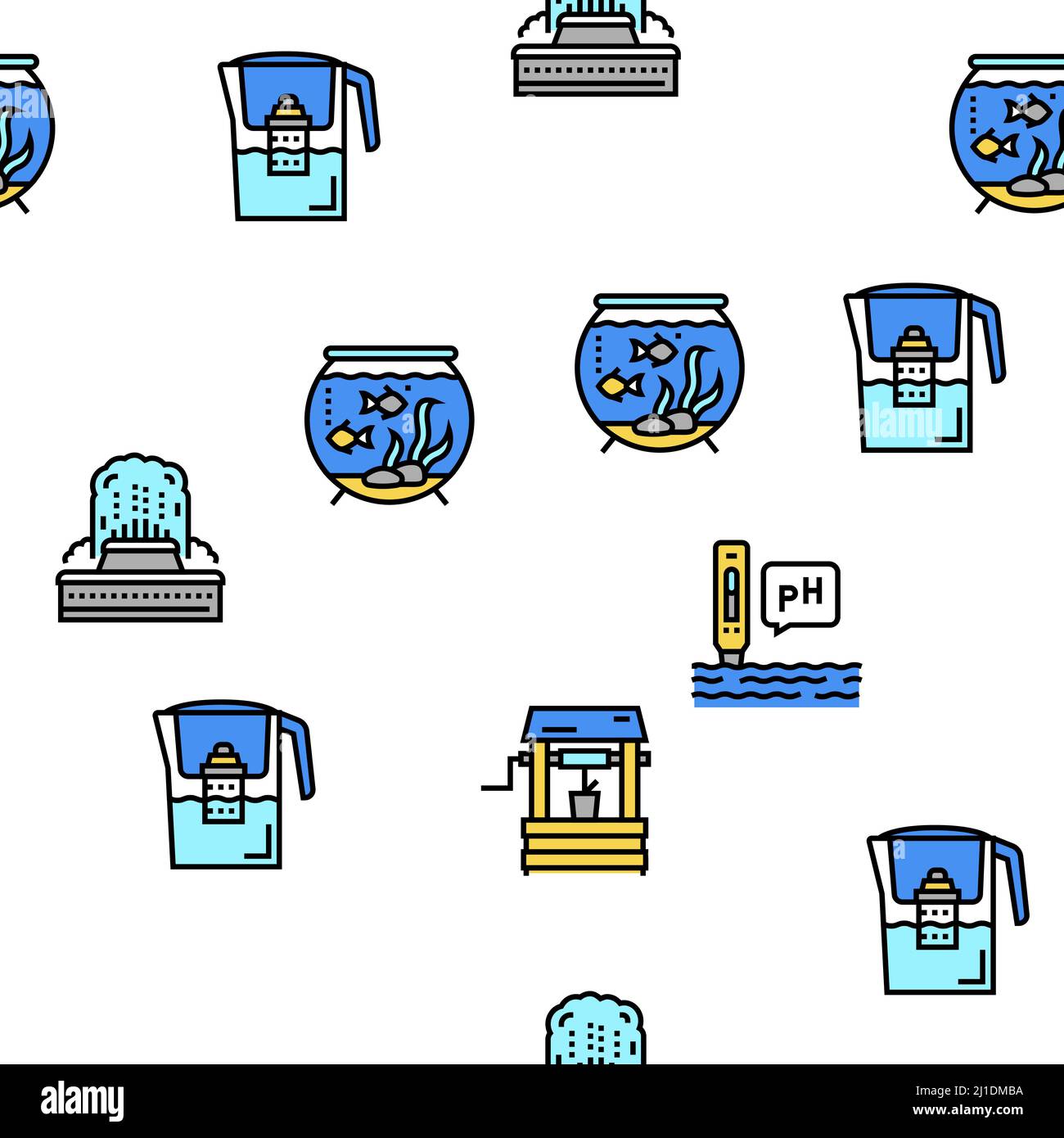 Water Purification Vector Seamless Pattern Stock Vector Image & Art - Alamy