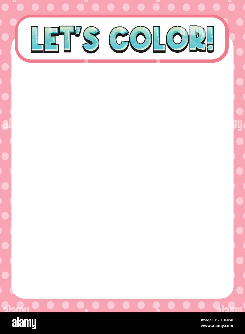 Cute blank pink color border for worksheet illustration Stock Vector ...