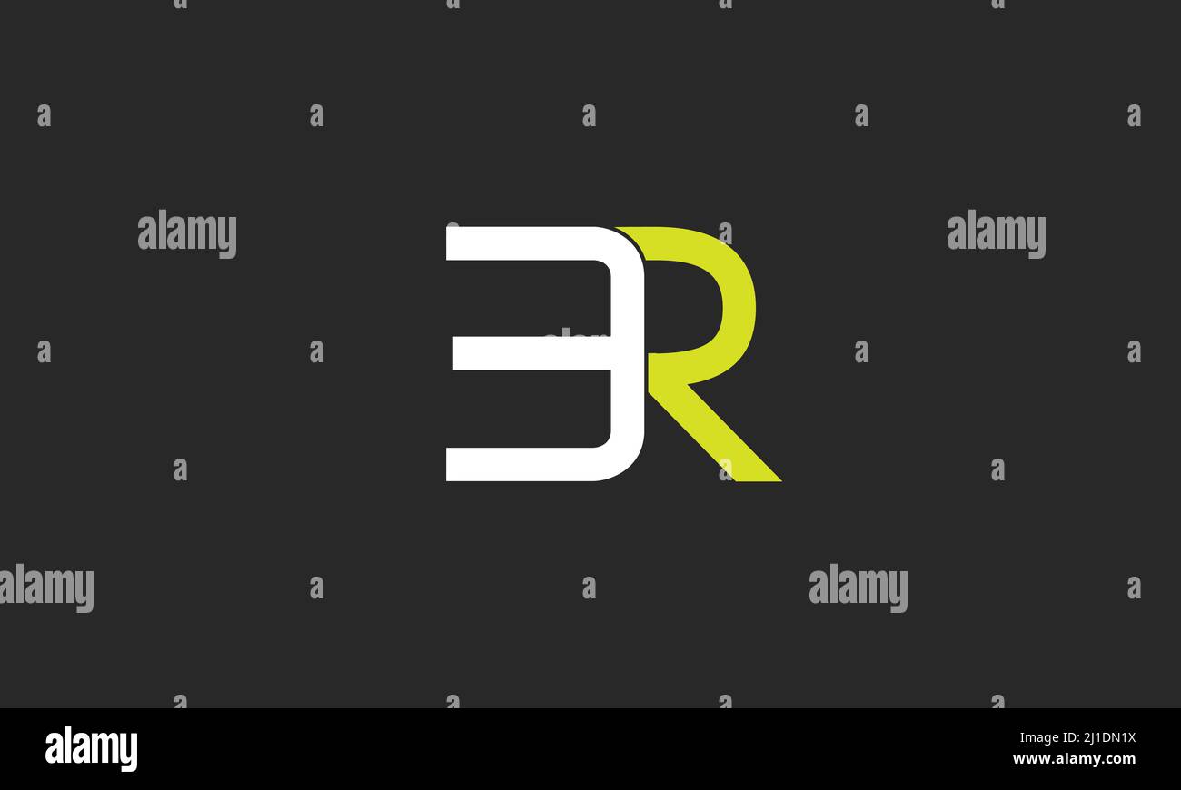 Alphabet letters Initials Monogram logo ER, RE, E and R Stock Vector