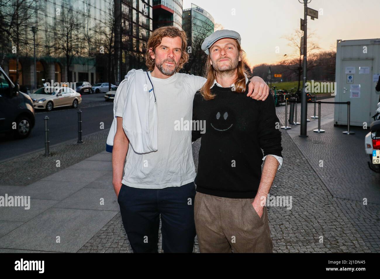 Berlin, Germany. 24th Mar, 2022. The band Sportfreunde Stiller is coming to the 13th German Music Authors Award ceremony at the Ritz-Carlton Hotel. Credit: Gerald Matzka/dpa/Alamy Live News Stock Photo