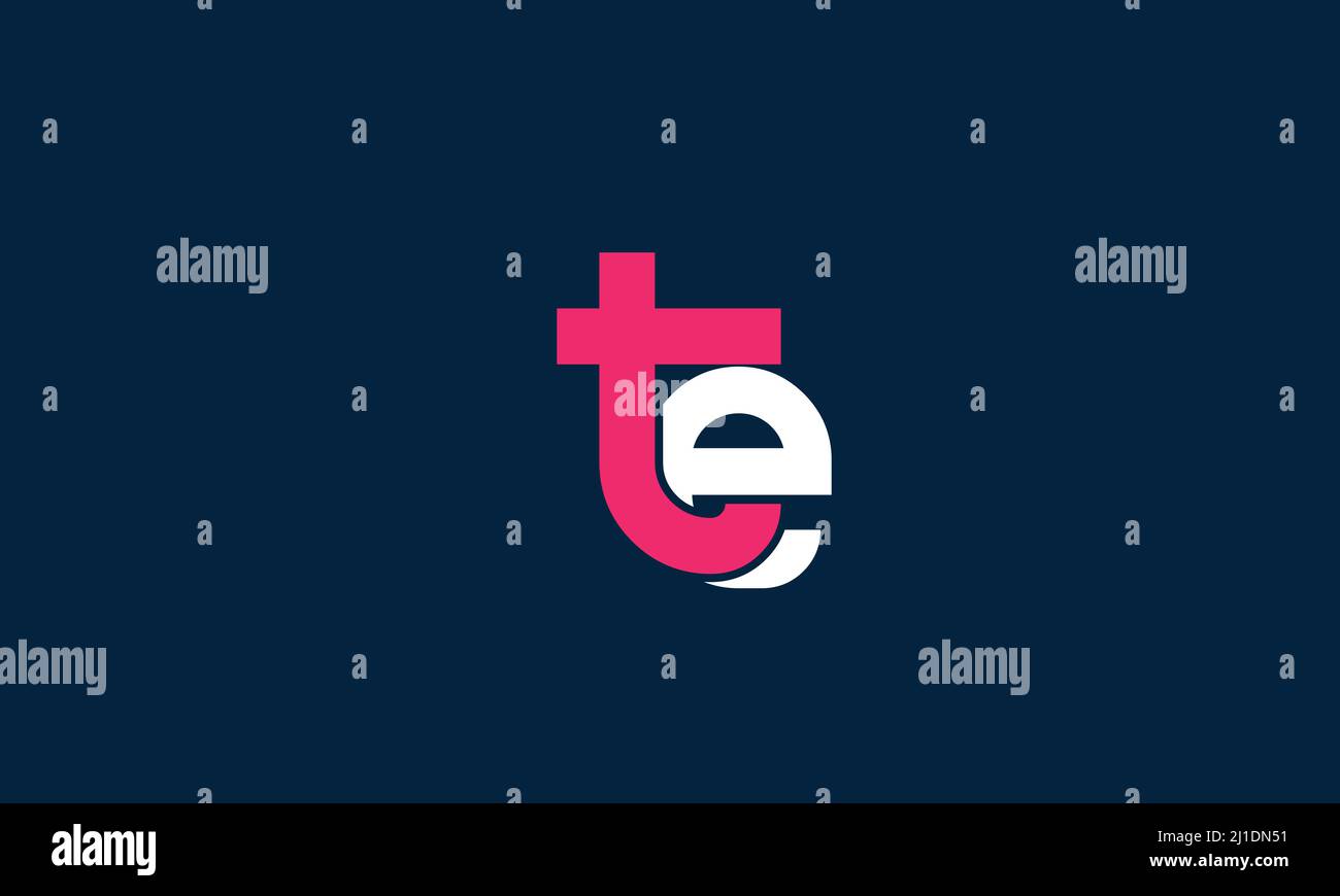 Alphabet letters Initials Monogram logo TE, ET, T and E Stock Vector