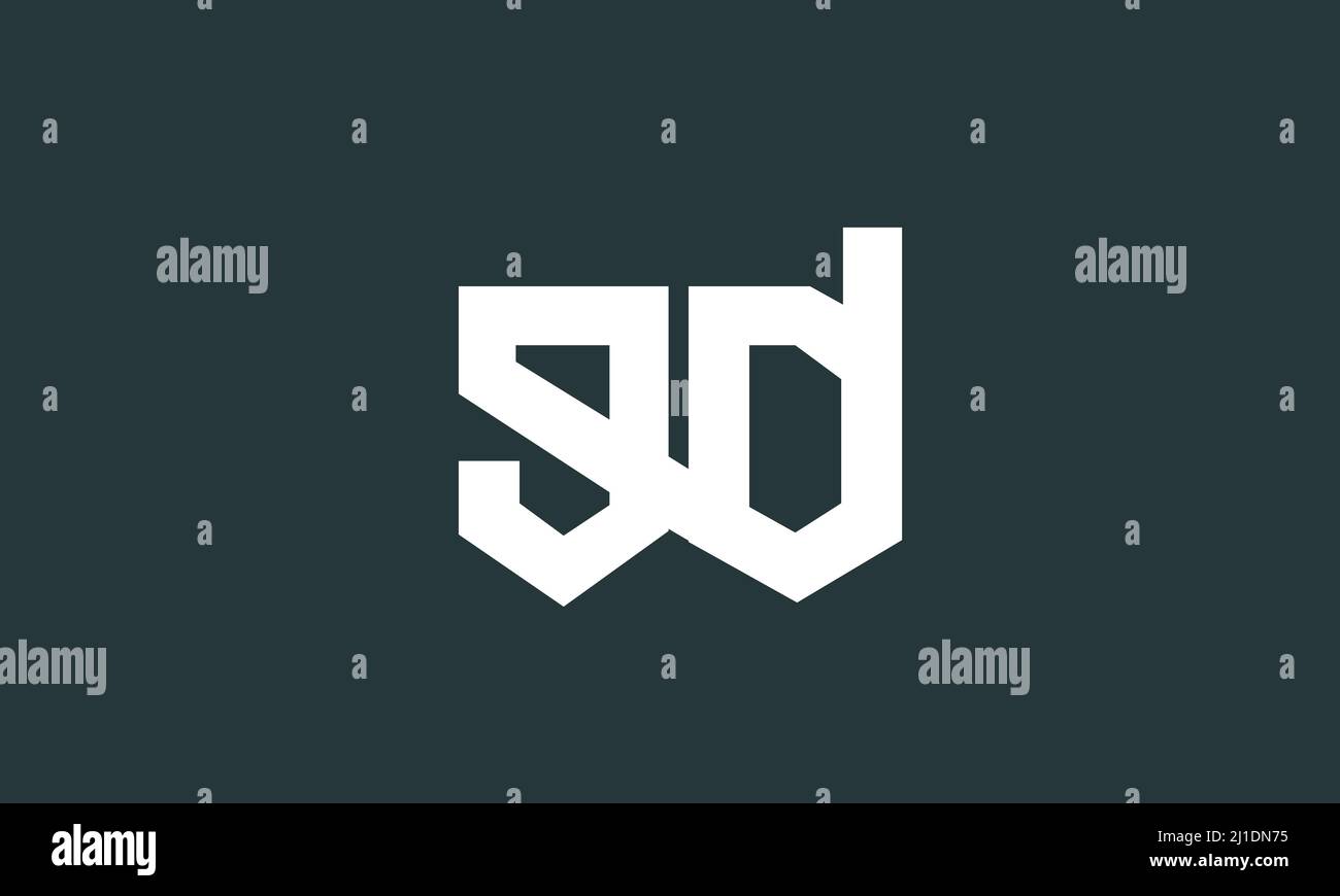 Alphabet letters Initials Monogram logo SD, DS, S and D Stock Vector
