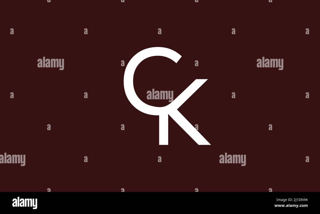 Alphabet letters Initials Monogram logo cK, KC, C and K Stock Vector