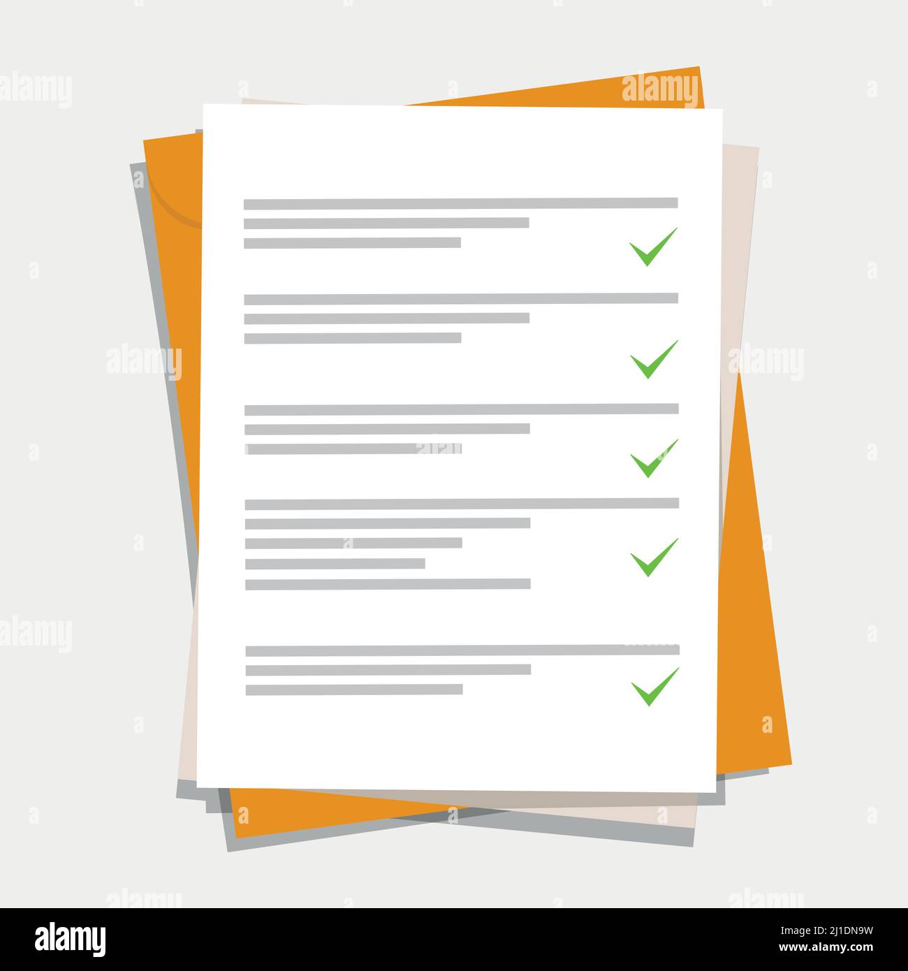 Checklist, complete tasks, to-do list, exam concepts. Premium quality. Modern flat design graphic elements.  Stock Vector