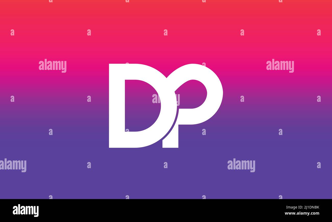 Alphabet letters Initials Monogram logo DP, PD, D and P Stock Vector