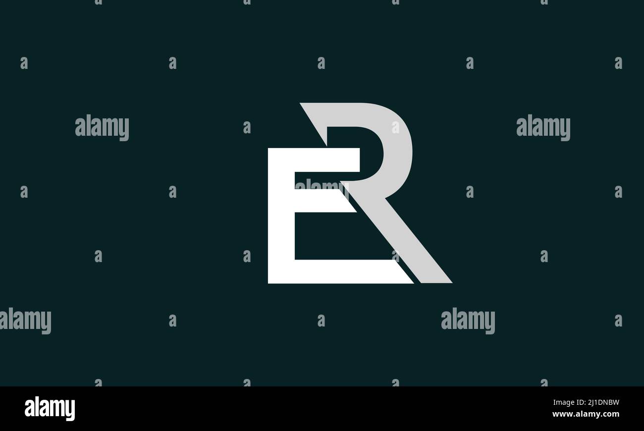 Alphabet letters Initials Monogram logo ER, RE, E and R Stock Vector
