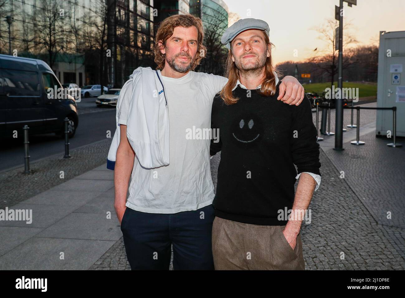 Berlin, Germany. 24th Mar, 2022. The band Sportfreunde Stiller is coming to the 13th German Music Authors Award ceremony at the Ritz-Carlton Hotel. Credit: Gerald Matzka/dpa/Alamy Live News Stock Photo