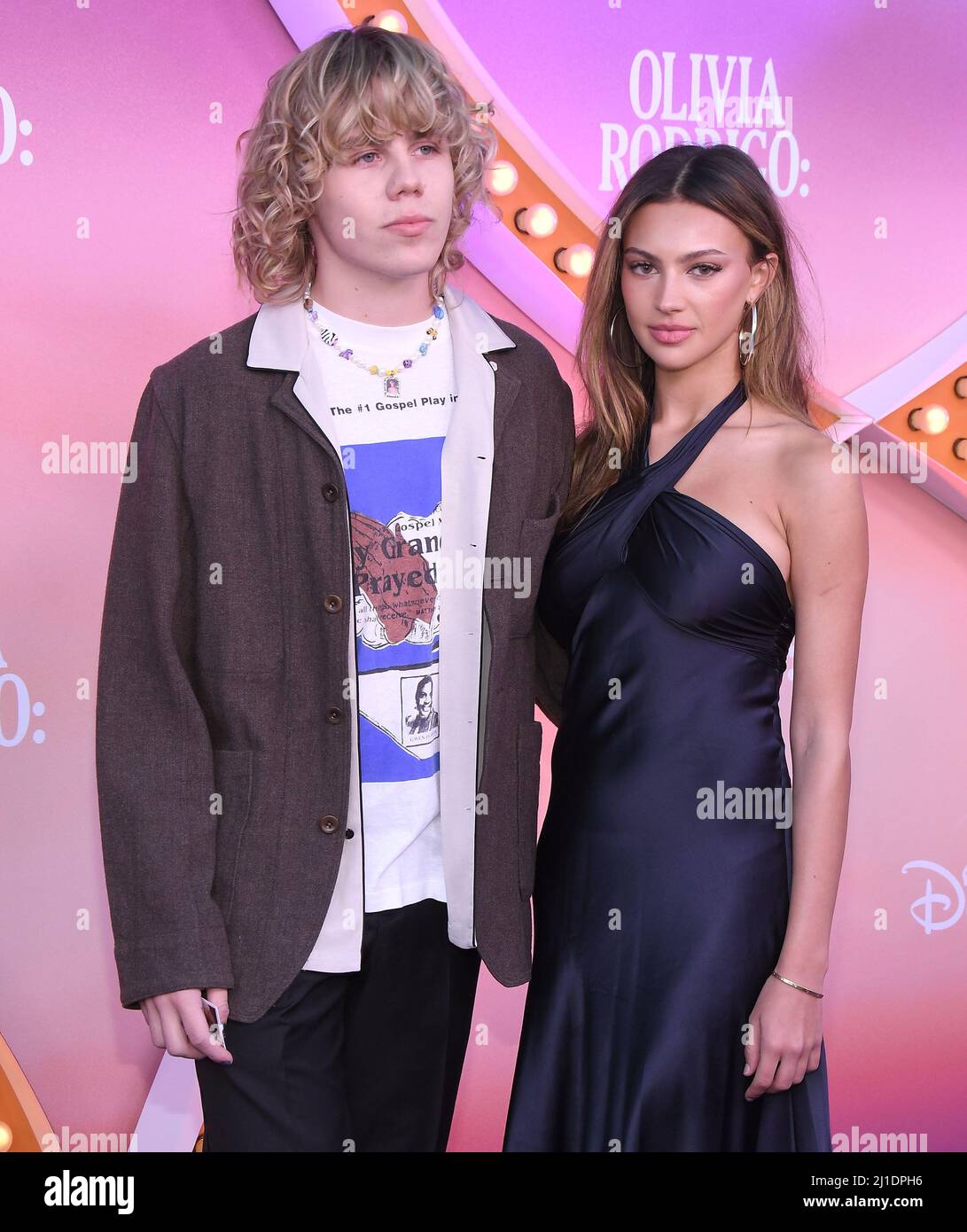 Los Angeles, USA. 24th Mar, 2022. (L-R) The Kid Laroi and girlfriend
