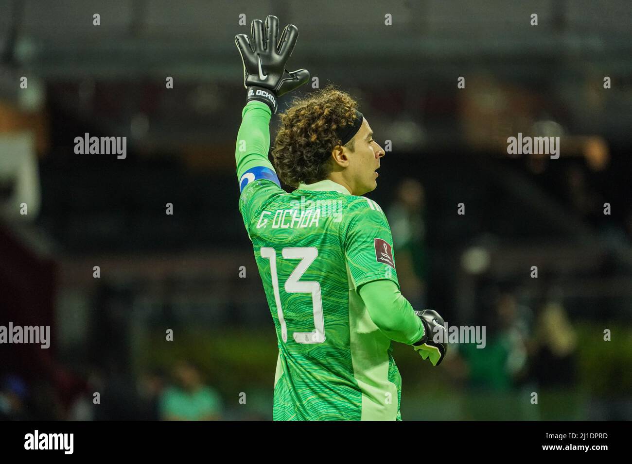 Mexico City, Mexico, March 24, 2022,  Mexico Goalkeeper Francisco Guillermo Ochoa-Magana #13 during the 2022 World Cup Qualifier at Allianz Field.  (Photo Credit:  Marty Jean-Louis) Stock Photo