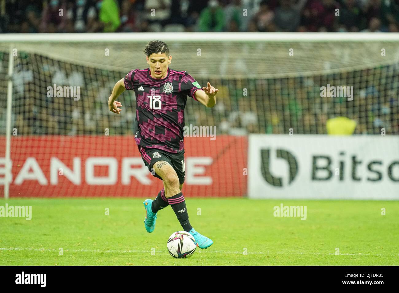 Mexico City, Mexico, March 24, 2022,  Mexico Defender Gerardo Daniel Arteaga Zamora #18 during the 2022 World Cup Qualifier at Allianz Field.  (Photo Credit:  Marty Jean-Louis) i Stock Photo