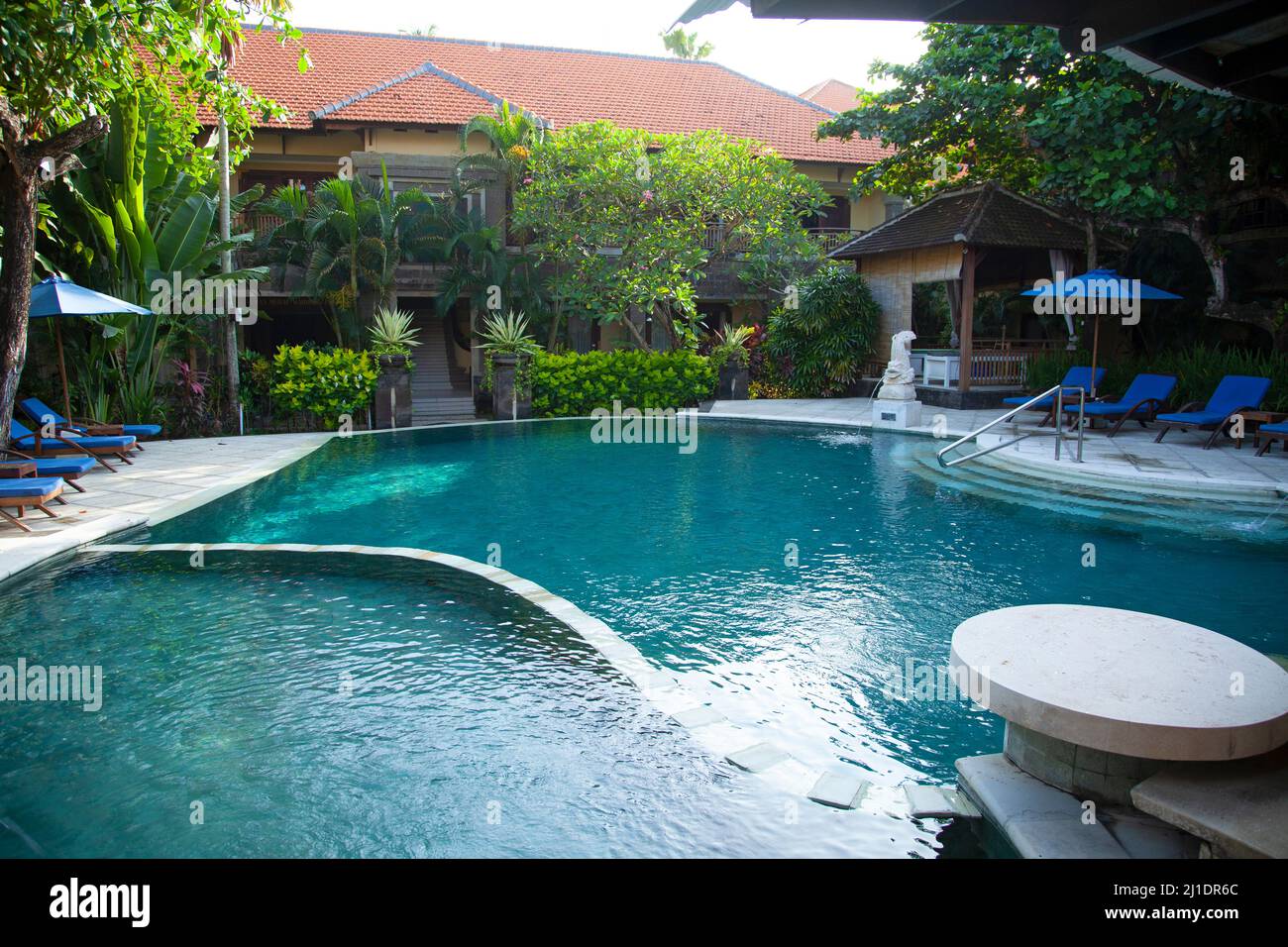 The swimming pool at the Adhi Jaya Hotel in Kuta, Bali, Indonesia Stock Photo Alamy