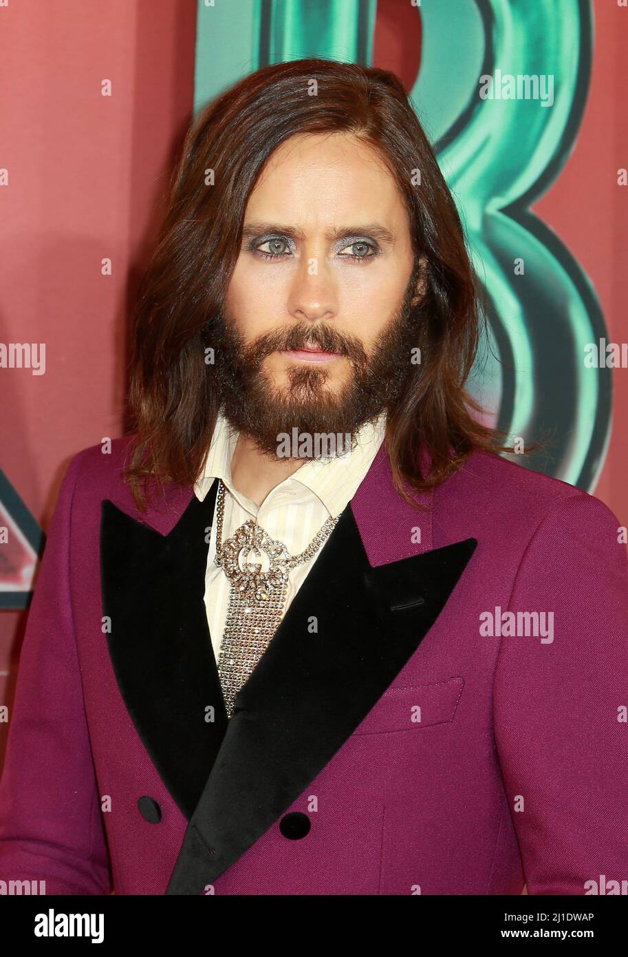 Jared Leto attends the 'Morbius' Fan Screening at Odeon Luxe Leicester Square on March 24, 2022 in London, England. Stock Photo