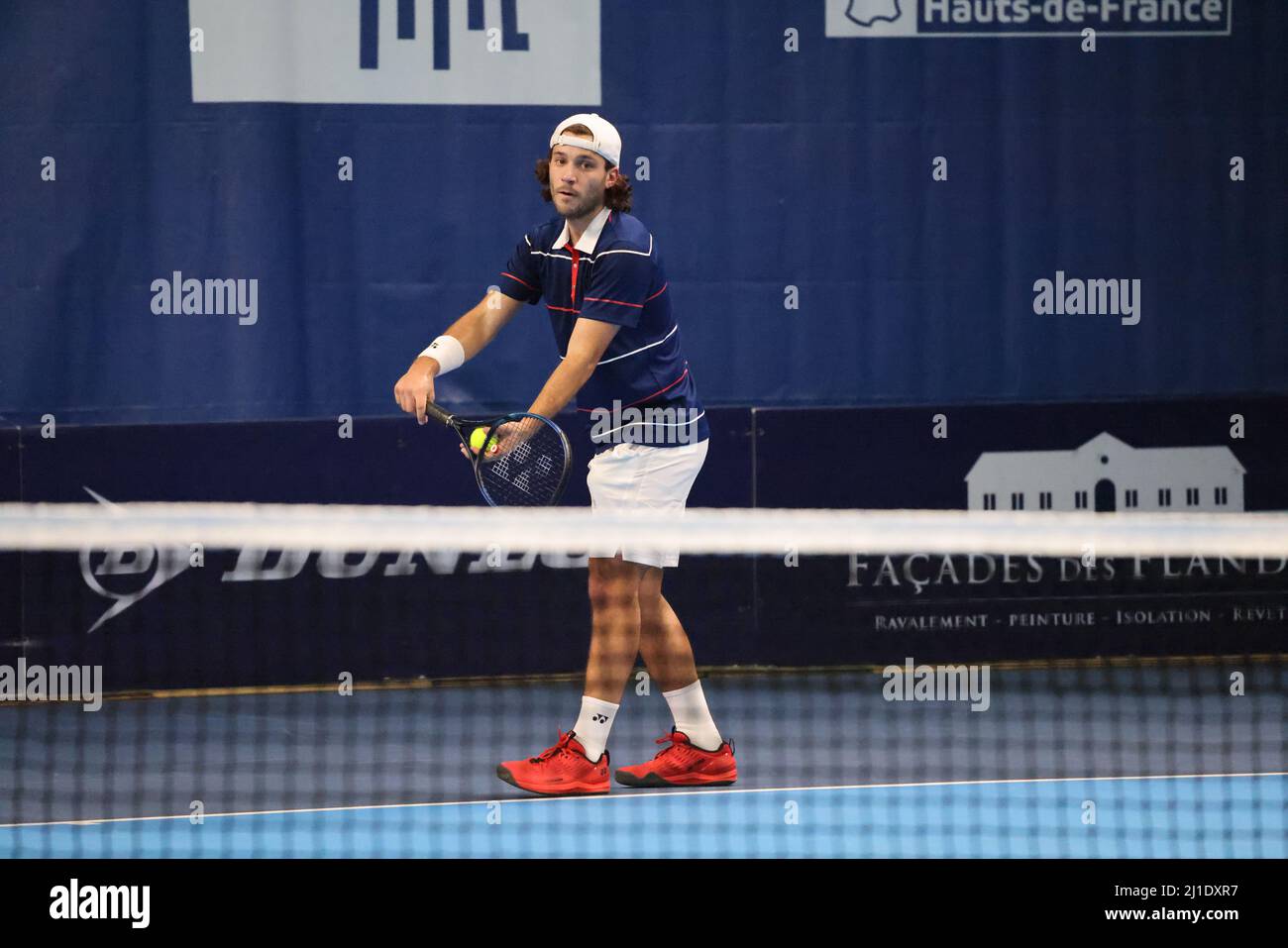 Lille, France. 24th Mar, 2022. Alexis Galarneau during the Play In  Challenger 2022, ATP Challenger Tour tennis tournament on March 24, 2022 at  Tennis Club Lillois Lille Metropole in Lille, France -