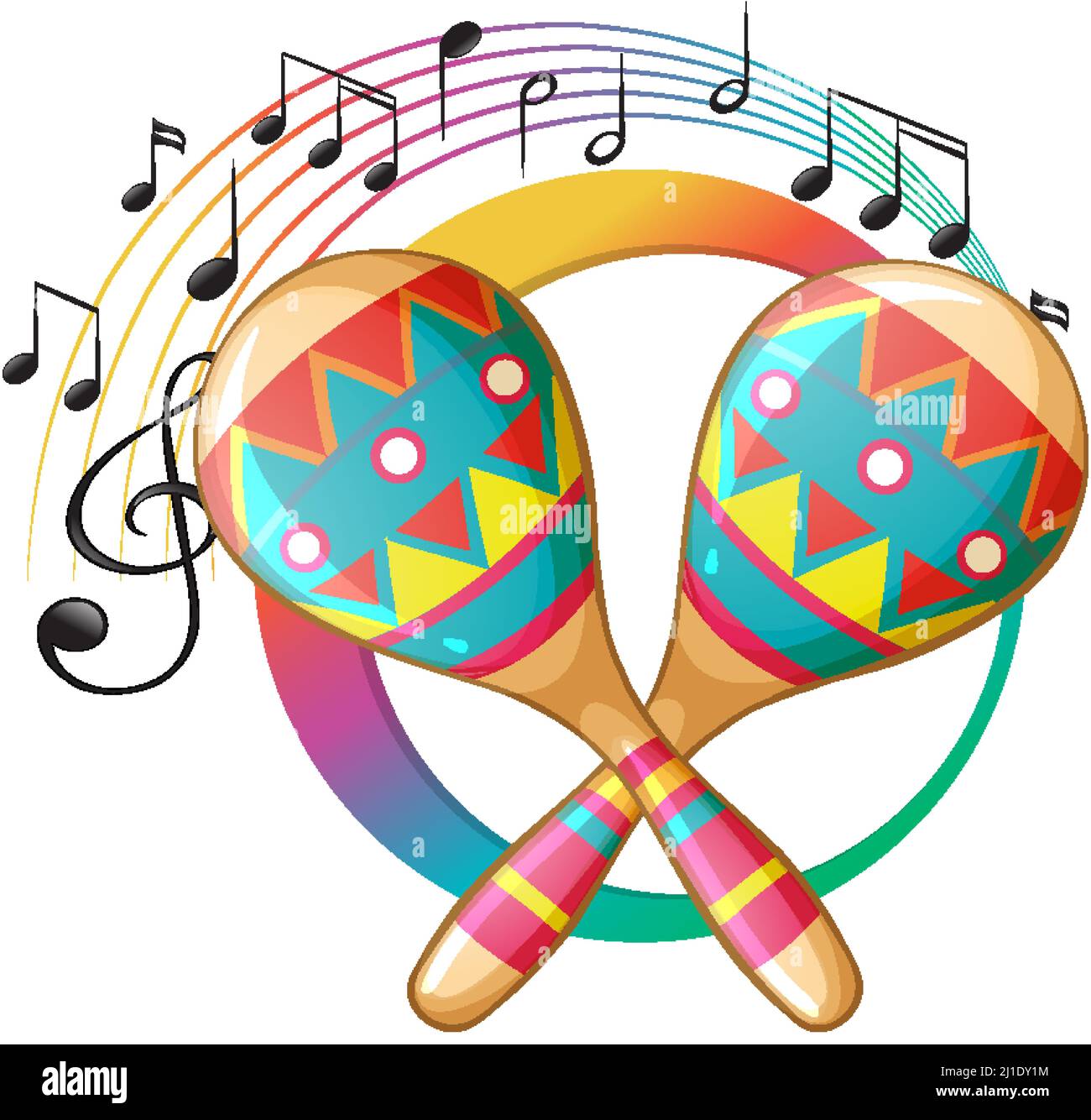 Maracas instrument on white background illustration Stock Vector Image