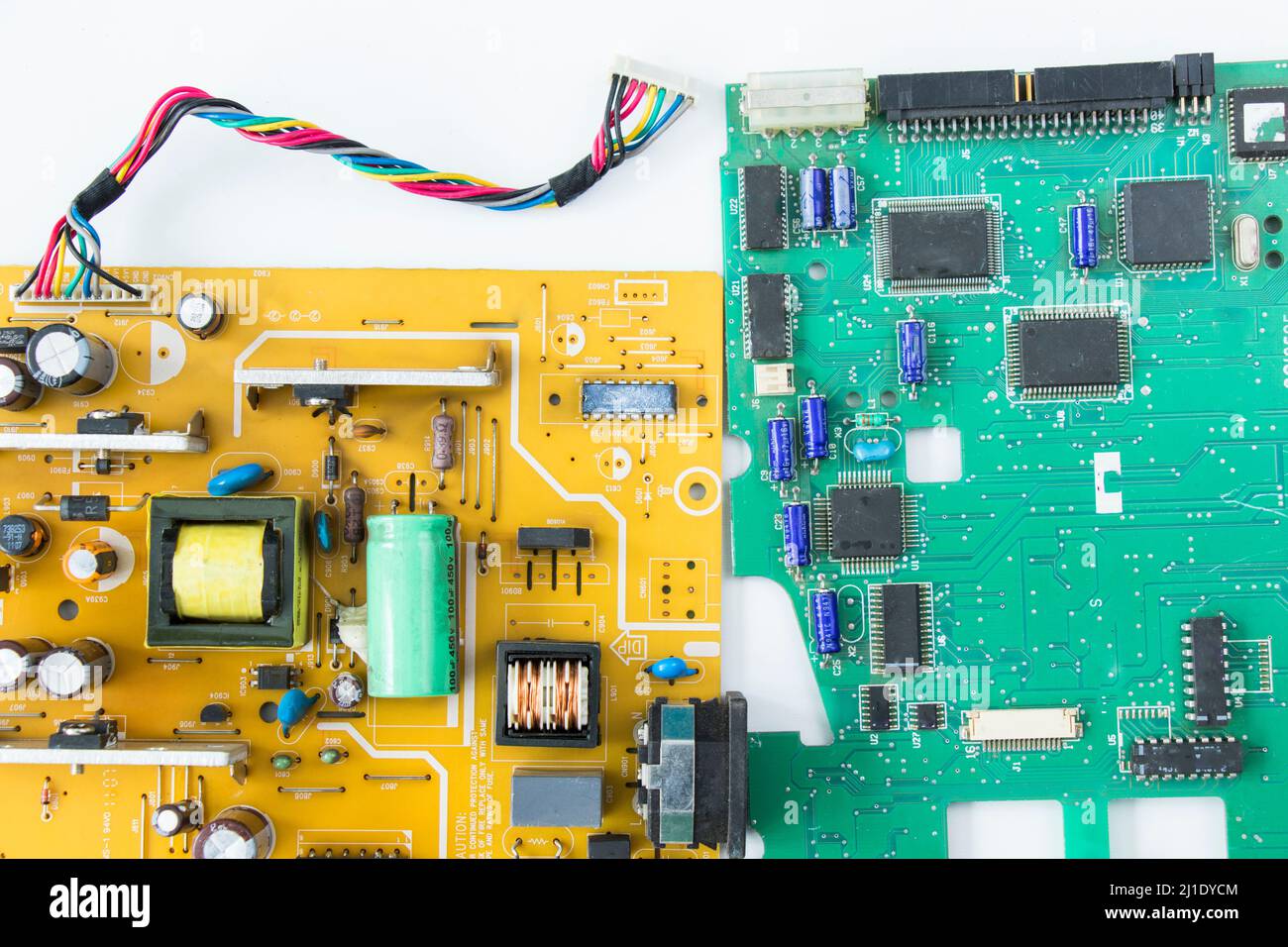 Microprocessor and microchips, background and texture of electrical ...