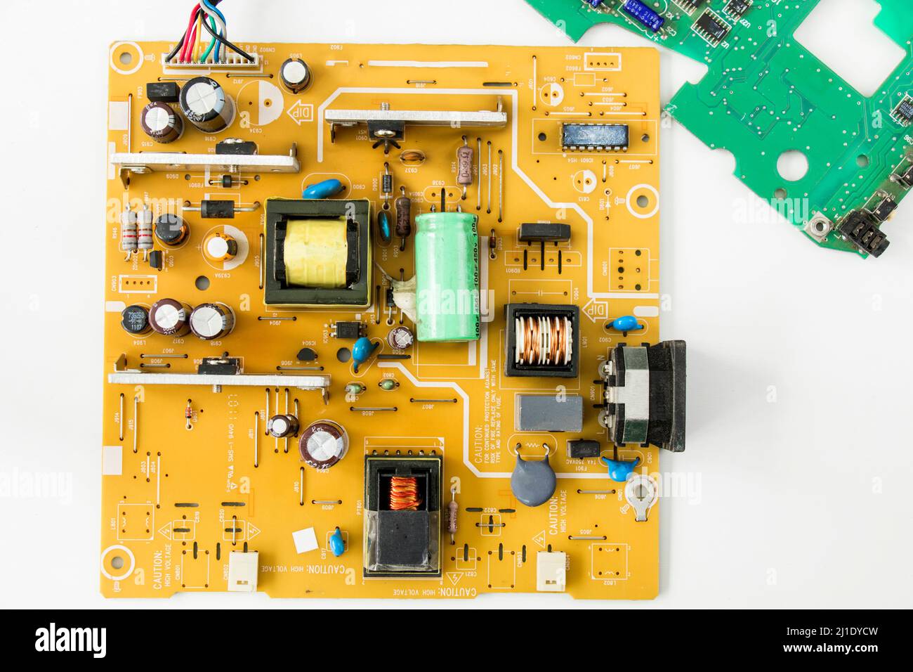 Microprocessor and microchips, background and texture of electrical ...