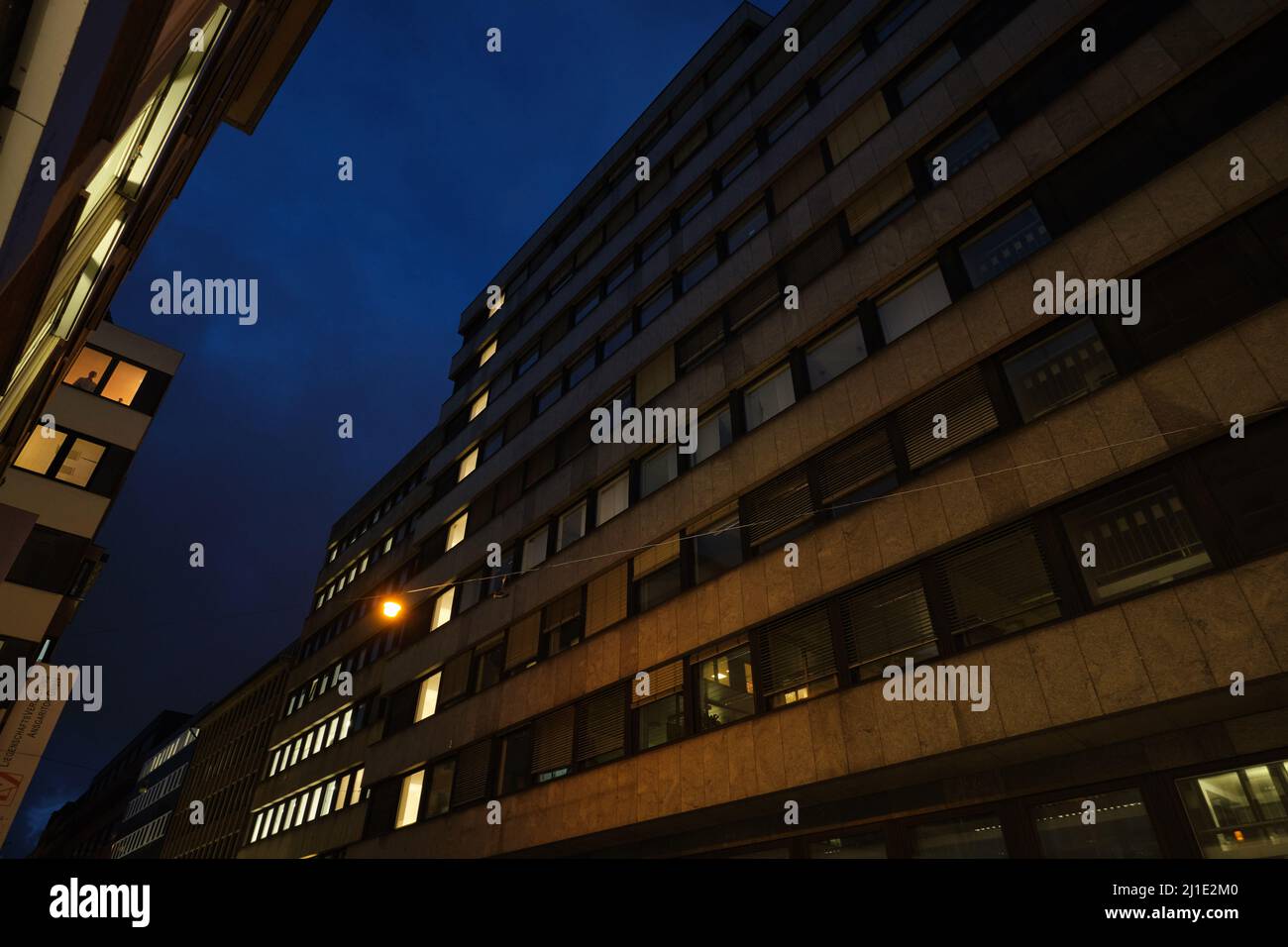 03.01.2022, Germany, Bremen, Bremen - Dark facade of the 2021 insolvent Greensill Bank in the City. 00A220103D148CAROEX.JPG [MODEL RELEASE: NOT APPLIC Stock Photo