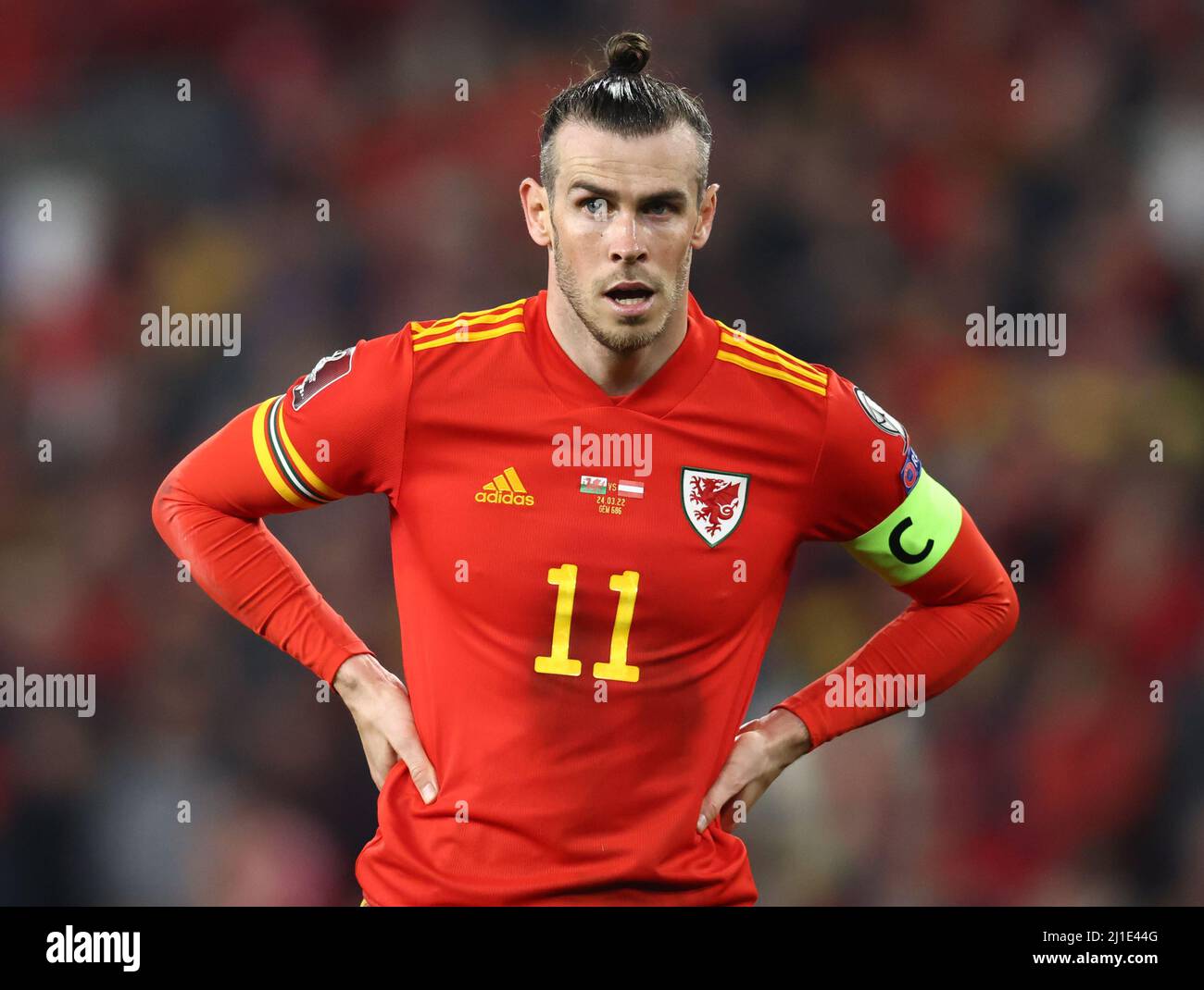 Cardiff, Wales, 24th March 2022. Gareth Bale of Wales during the
