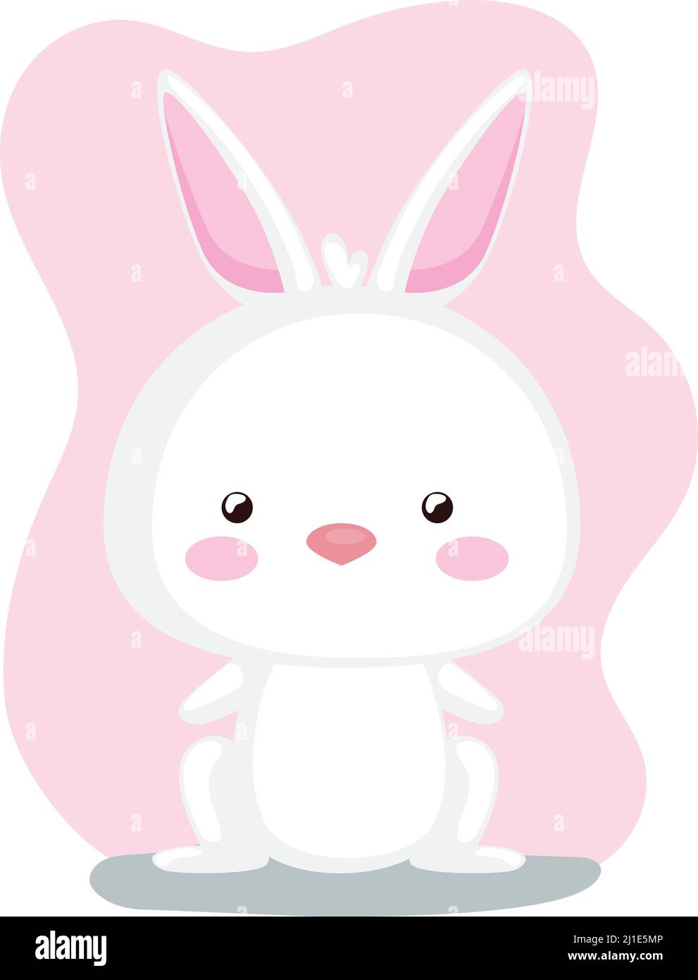 cute tender rabbit front Stock Vector Image & Art Alamy