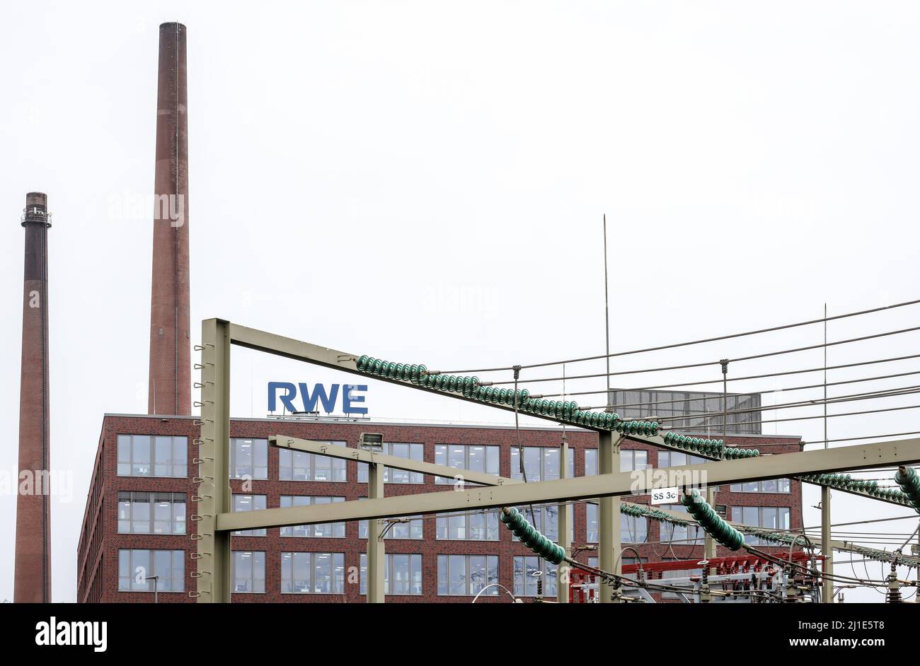 15.03.2022, Germany, North Rhine-Westphalia, Essen - RWE head office, new RWE campus with transformer station in the Altenessen district. 00X220315D01 Stock Photo