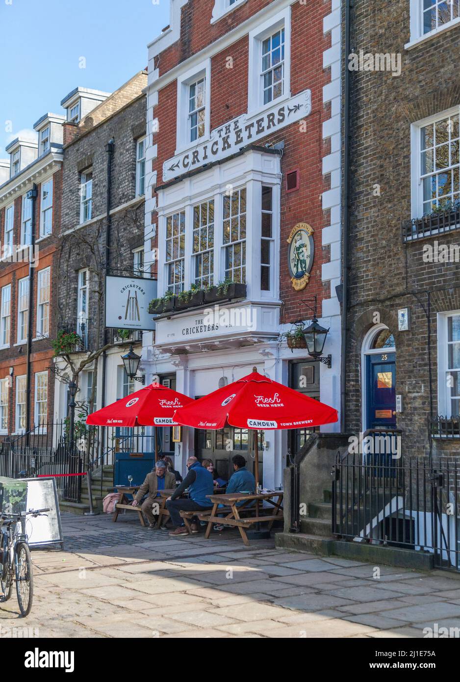 The Cricketers pub in Richmond next to the Green in London,England,UK Stock Photo