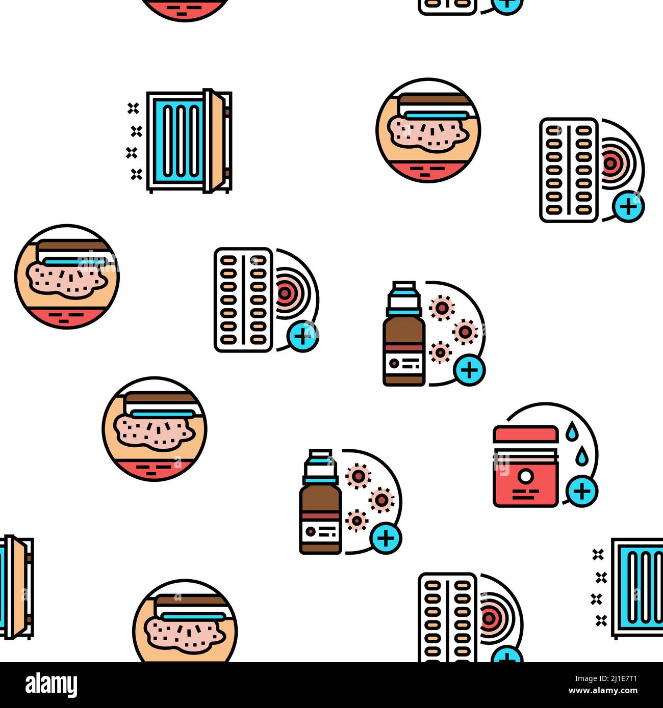 Eczema Disease Treat Vector Seamless Pattern Stock Vector Image & Art ...