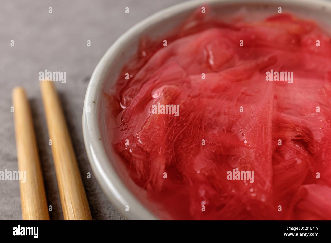 Pickled ginger pickled in vinegar Stock Photo Alamy