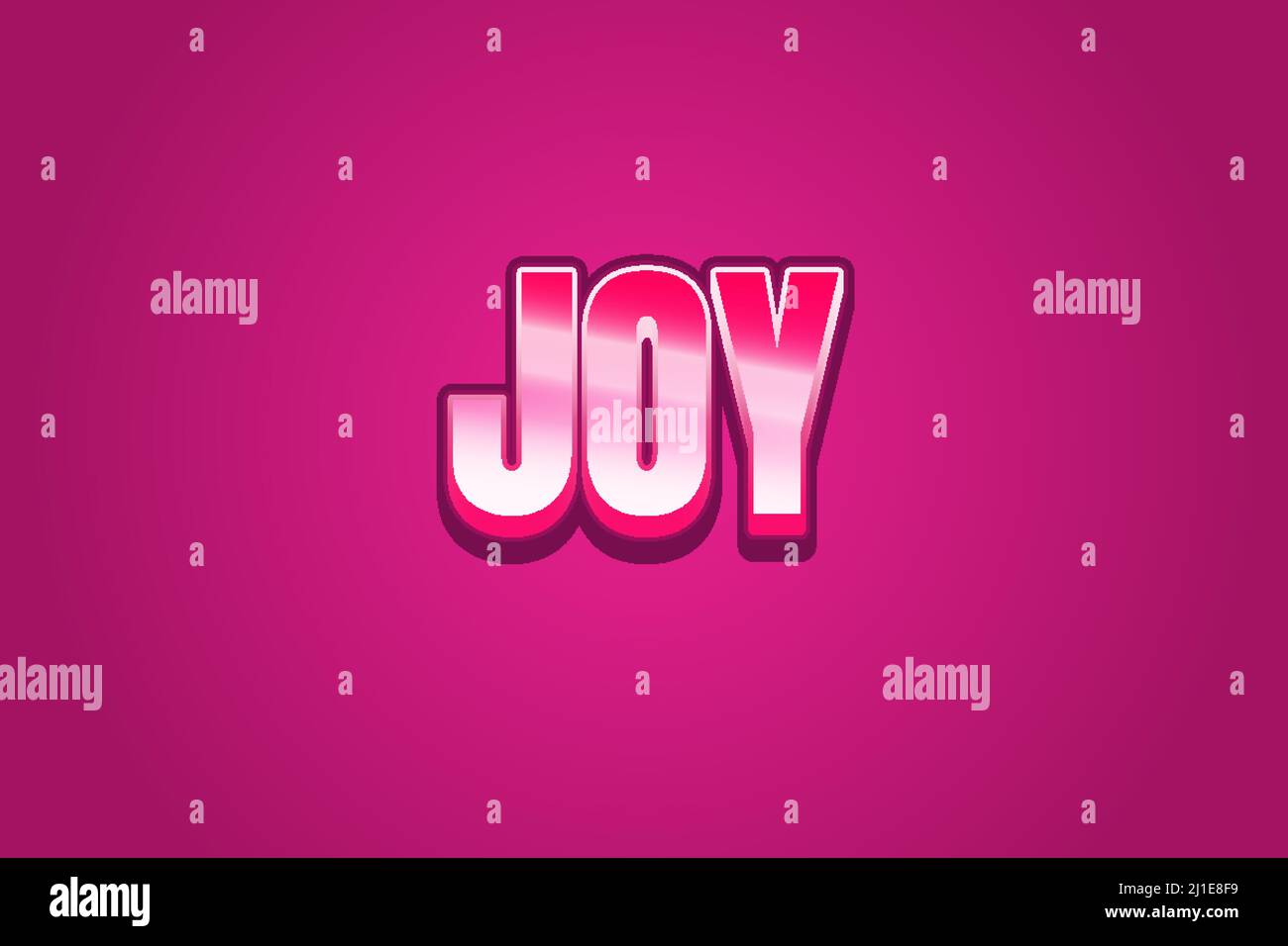 Editable text effects Joy , words and font can be changed Stock Vector
