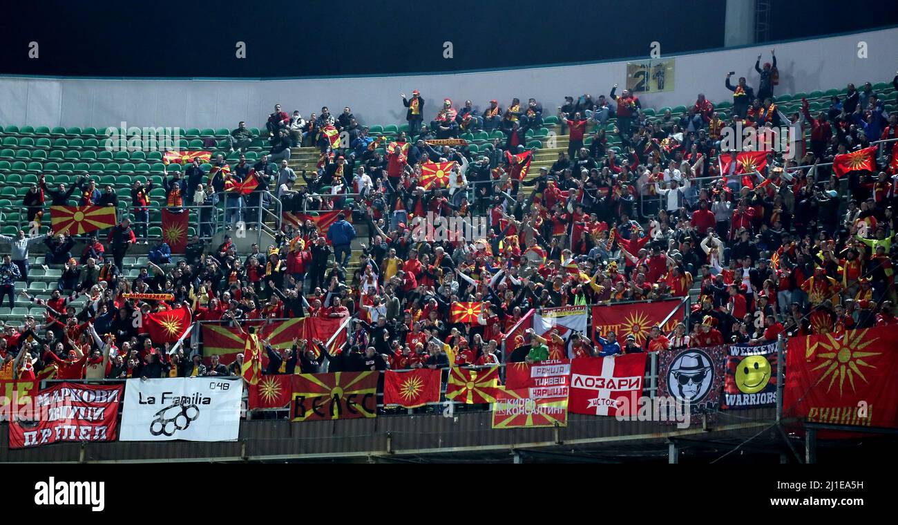 Fans of Palermo Football Club show their colors on game day