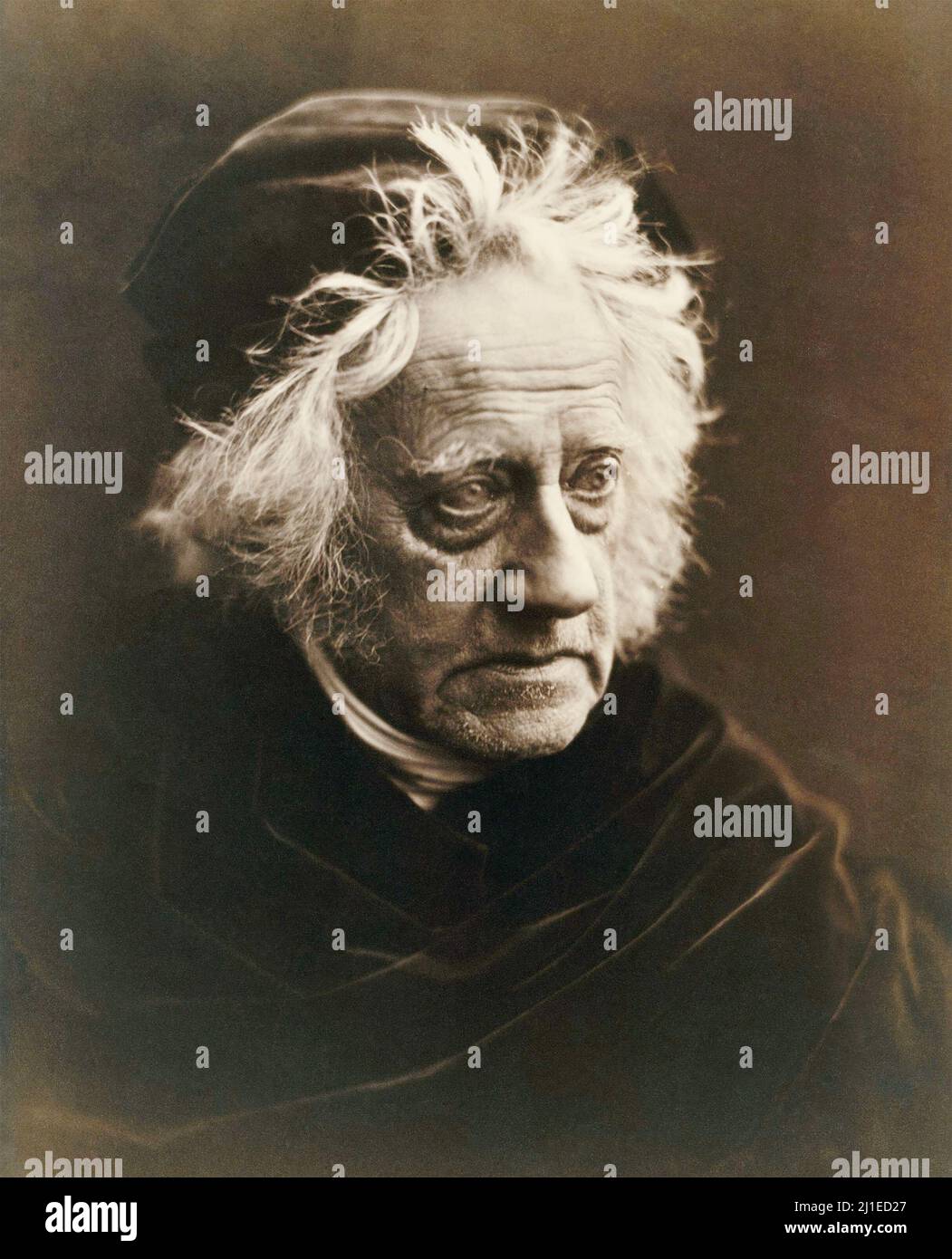 JOHN HERSCHEL (1§792-1871) English astronomer, inventor, mathematician  Photo: Julia Cameron 1867 Stock Photo