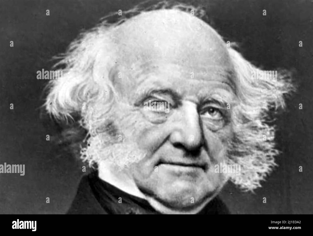 MARTIN van BUREN (1782-1862) American lawyer and 8th President of the United States, Photo by Mathew Brady about 1856/ Stock Photo