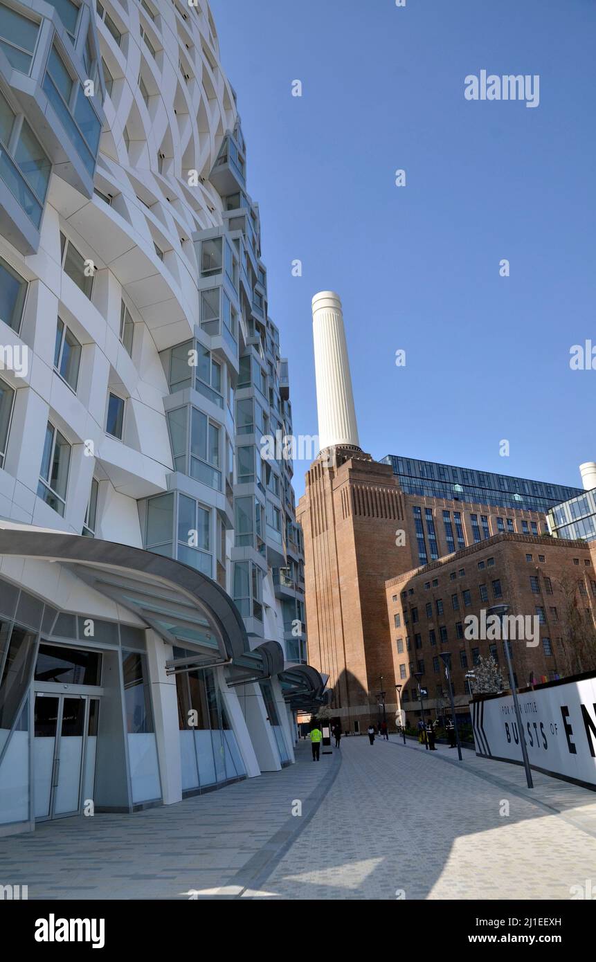 The redeveloped Battersea Power Station in Battersea, South London. Stock Photo