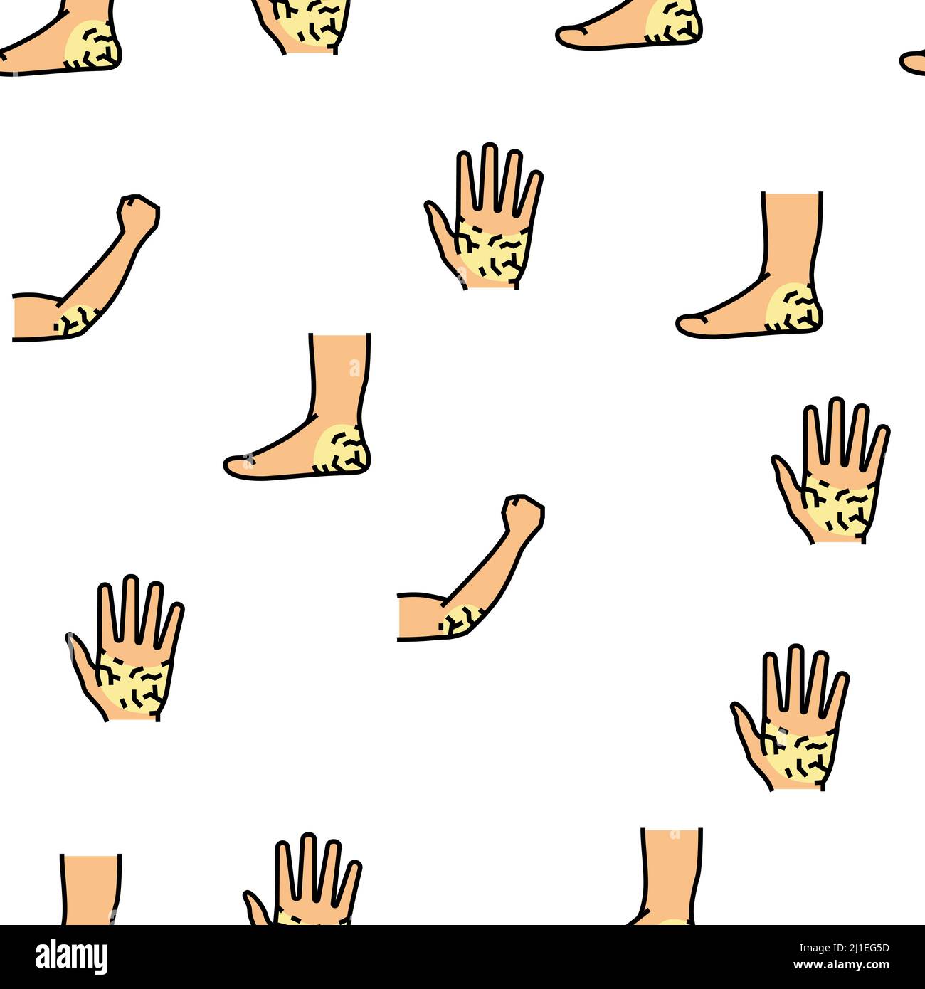 Dry Skin Treatment Vector Seamless Pattern Stock Vector Image & Art - Alamy