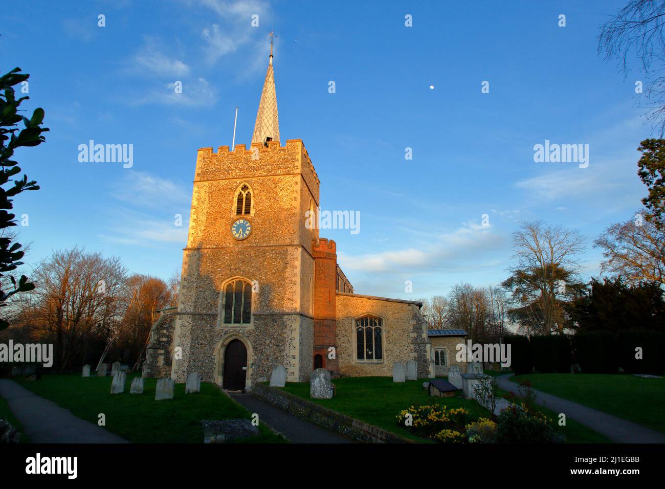 Great Saint Marys church, Sawbridgeworth, Hertfordshire a grade 1 listed building. Stock Photo