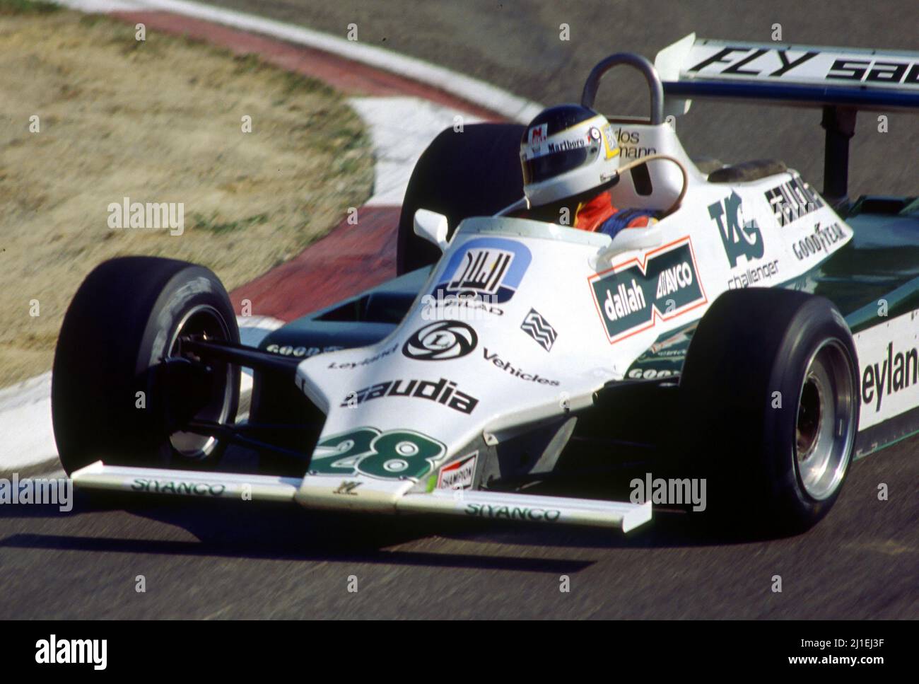 Carlos Reutemann (ARG) Williams FW07 Ford Cosworth Albilab Williams Racing Team 3rd position Stock Photo