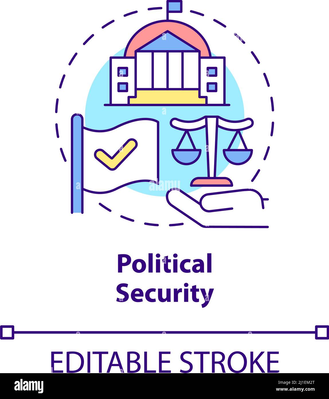 Political security concept icon Stock Vector Image & Art - Alamy