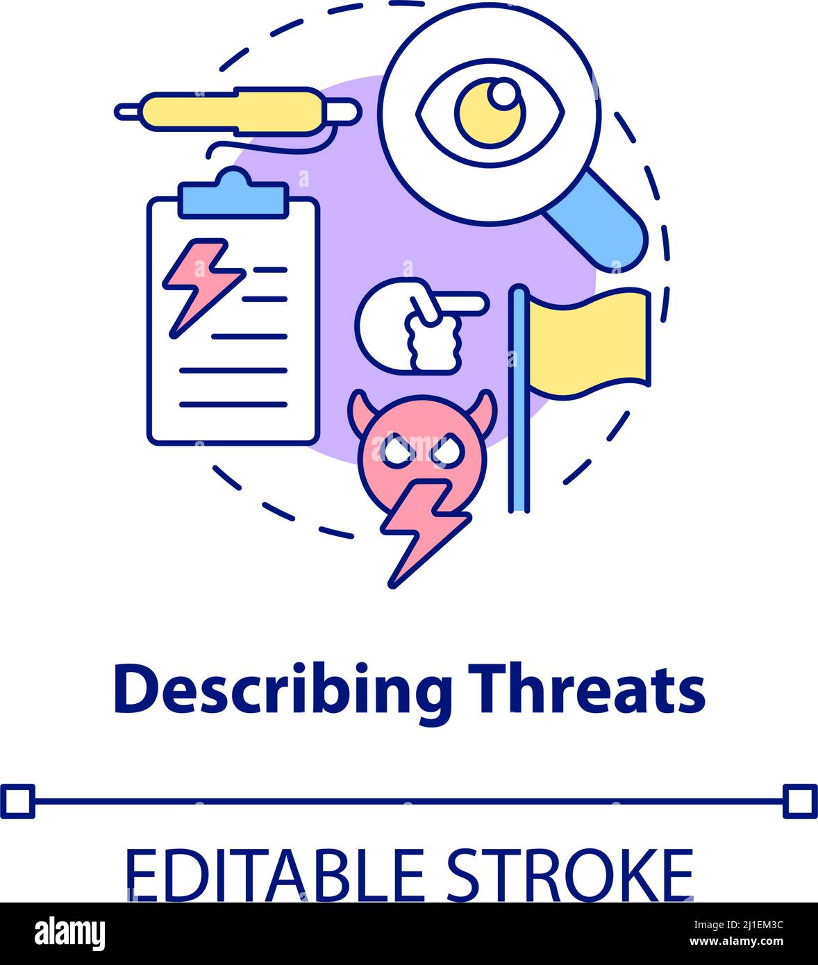 Describing threats concept icon Stock Vector Image & Art - Alamy