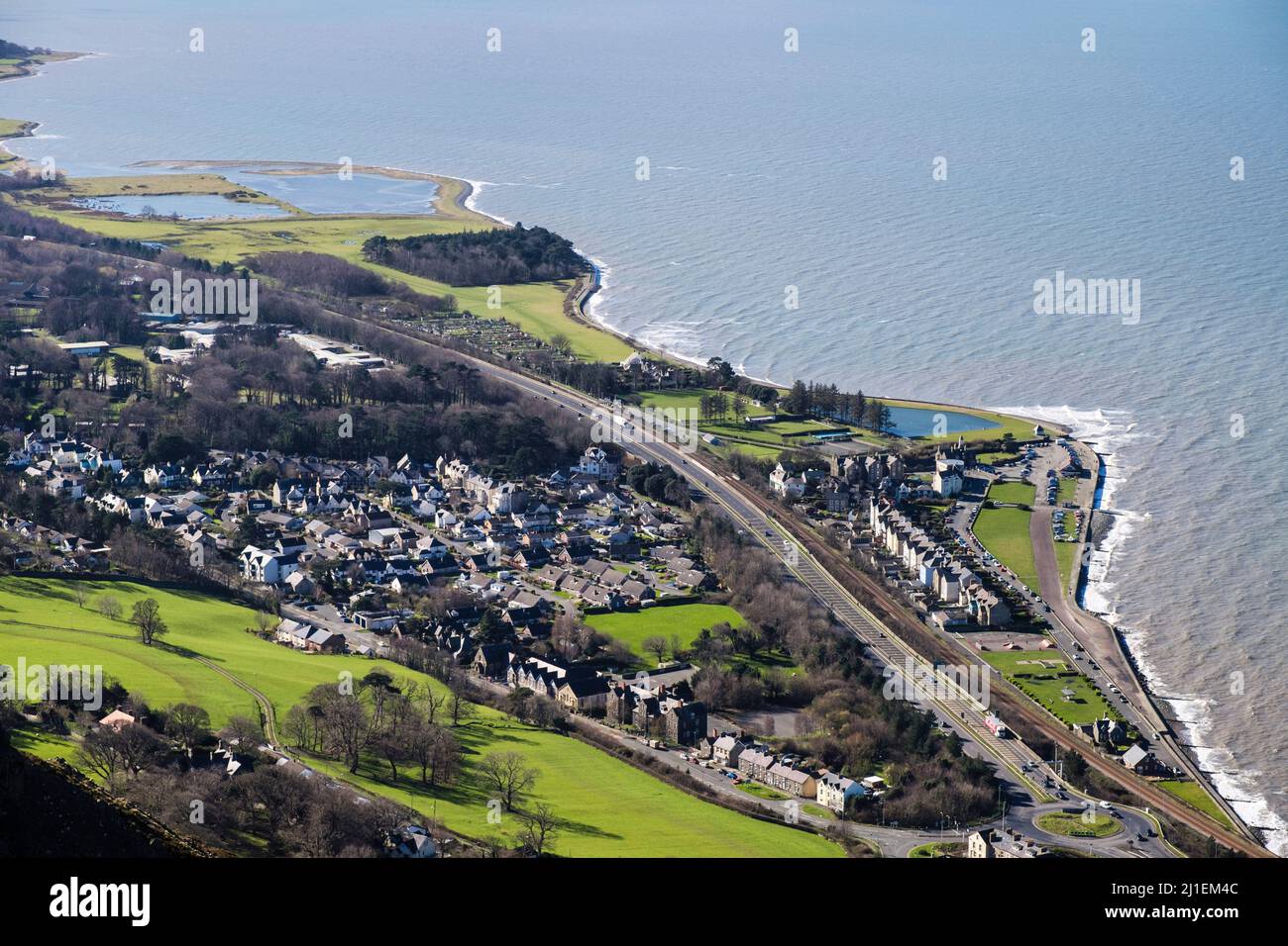 Above Llanfairfechan Seen From Penmaenmawr Quarry The A55 North Wales 