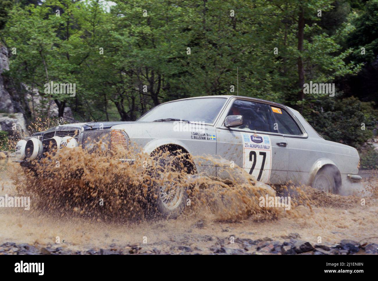 Ingvar Carlsson (SWE) Claes Billstam (SWE) Mercedes 280 CE Gr2 Daimler Benz AG Stock Photo