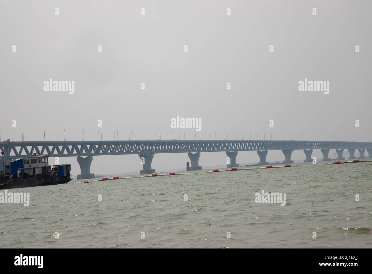 Padma Multipurpose Bridge at Padma river in Bangladesh. Padma River ...