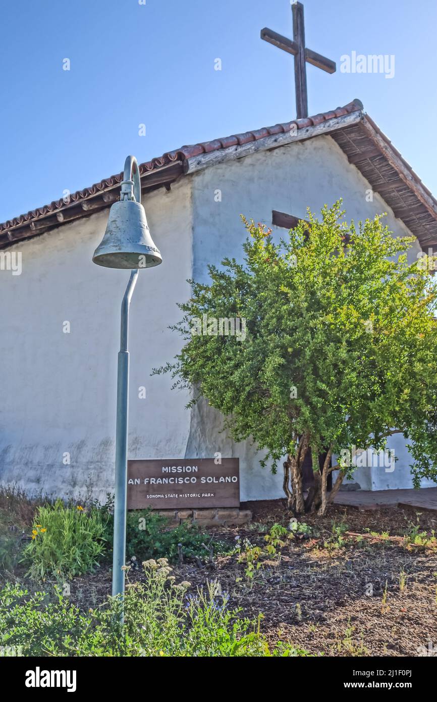 A beautiful shot of The Mission San Francisco Solano Building and Church in  Sonoma State Historic Park, CA, USA Stock Photo - Alamy