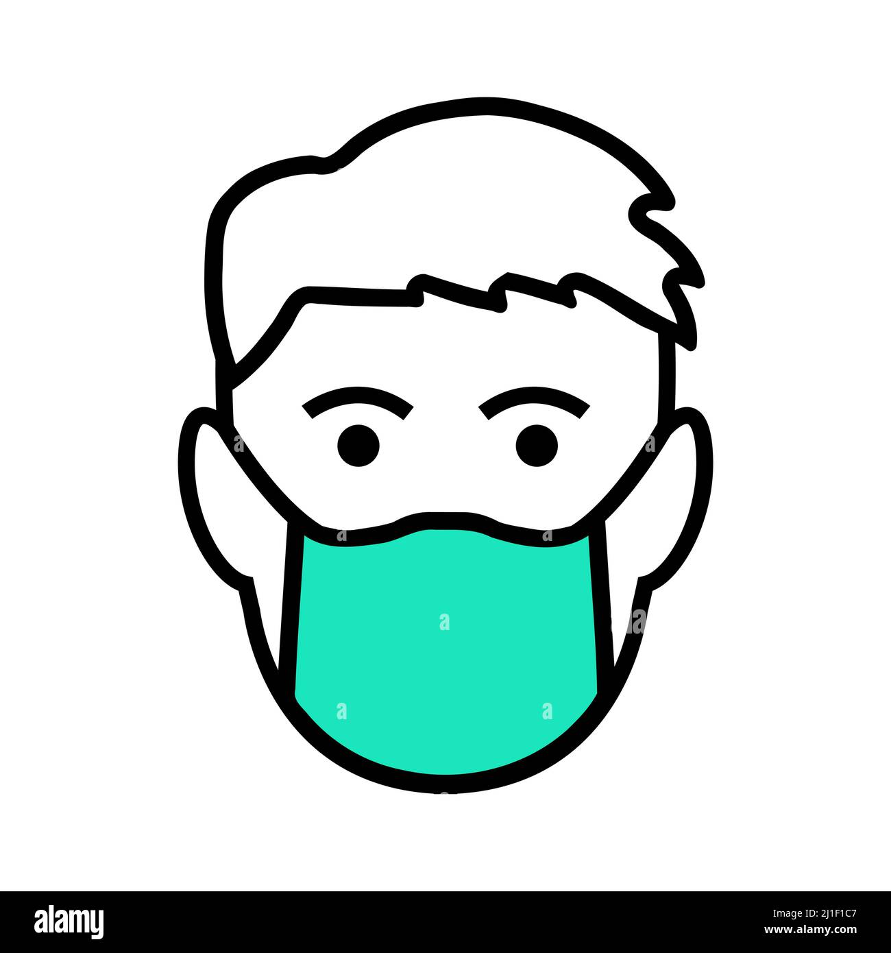 Face mask icon vector. Isolated flat face mask symbol Stock Vector